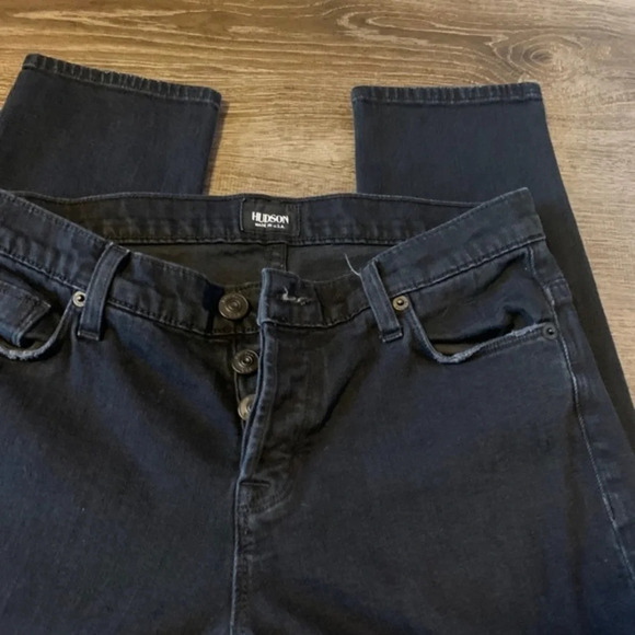 Black Hudson Button Fly Jeans - Picture 8 of 10